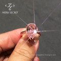 Fashion classic 3.5 carats gemstone ring wedding luxury pink diamond rings for women